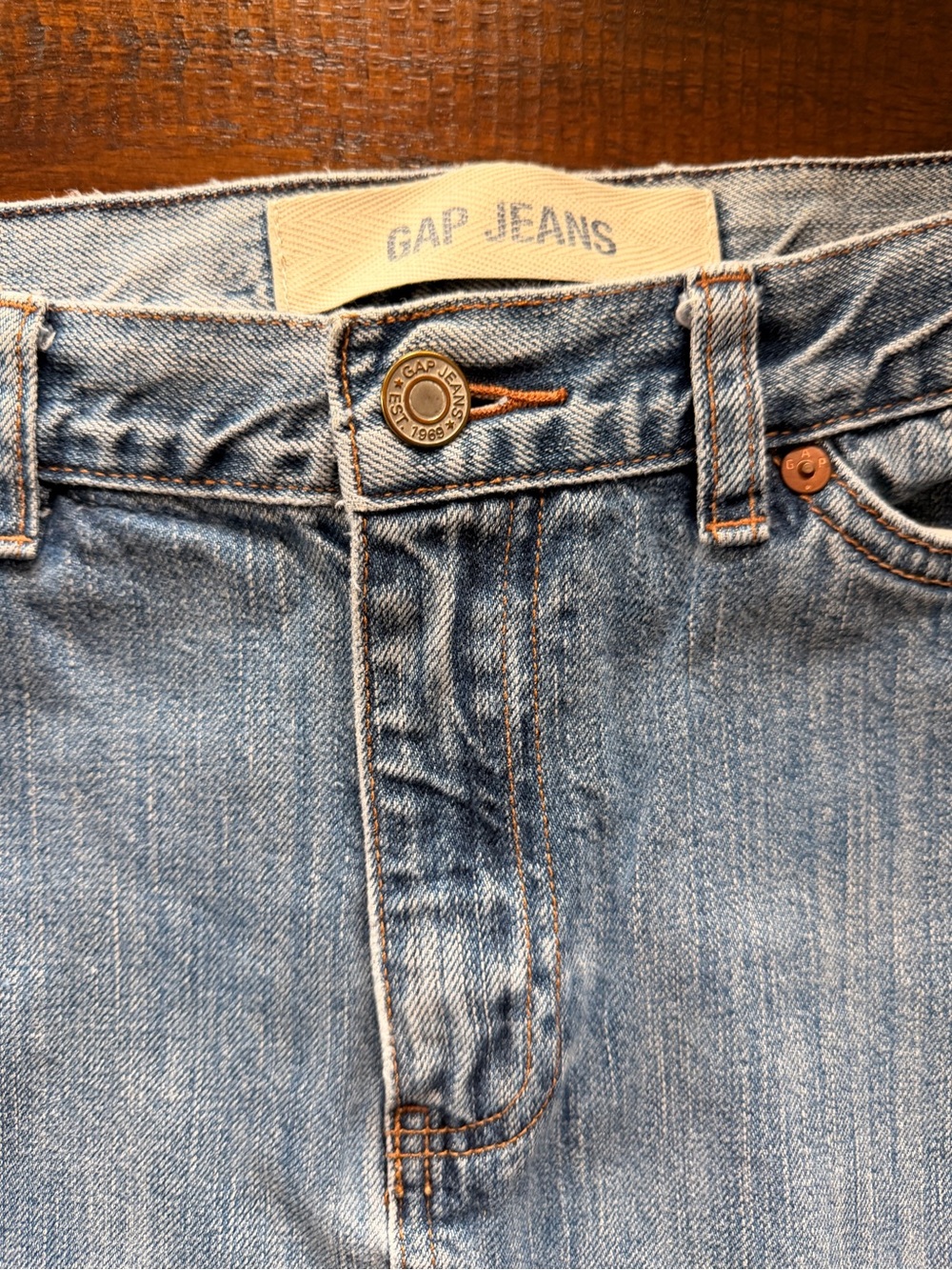 GAP Light Wash Denim Pencil Skirt - - Picture 2 of 5